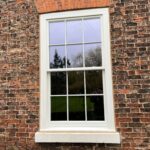 Timber spiral balance sliding sash window