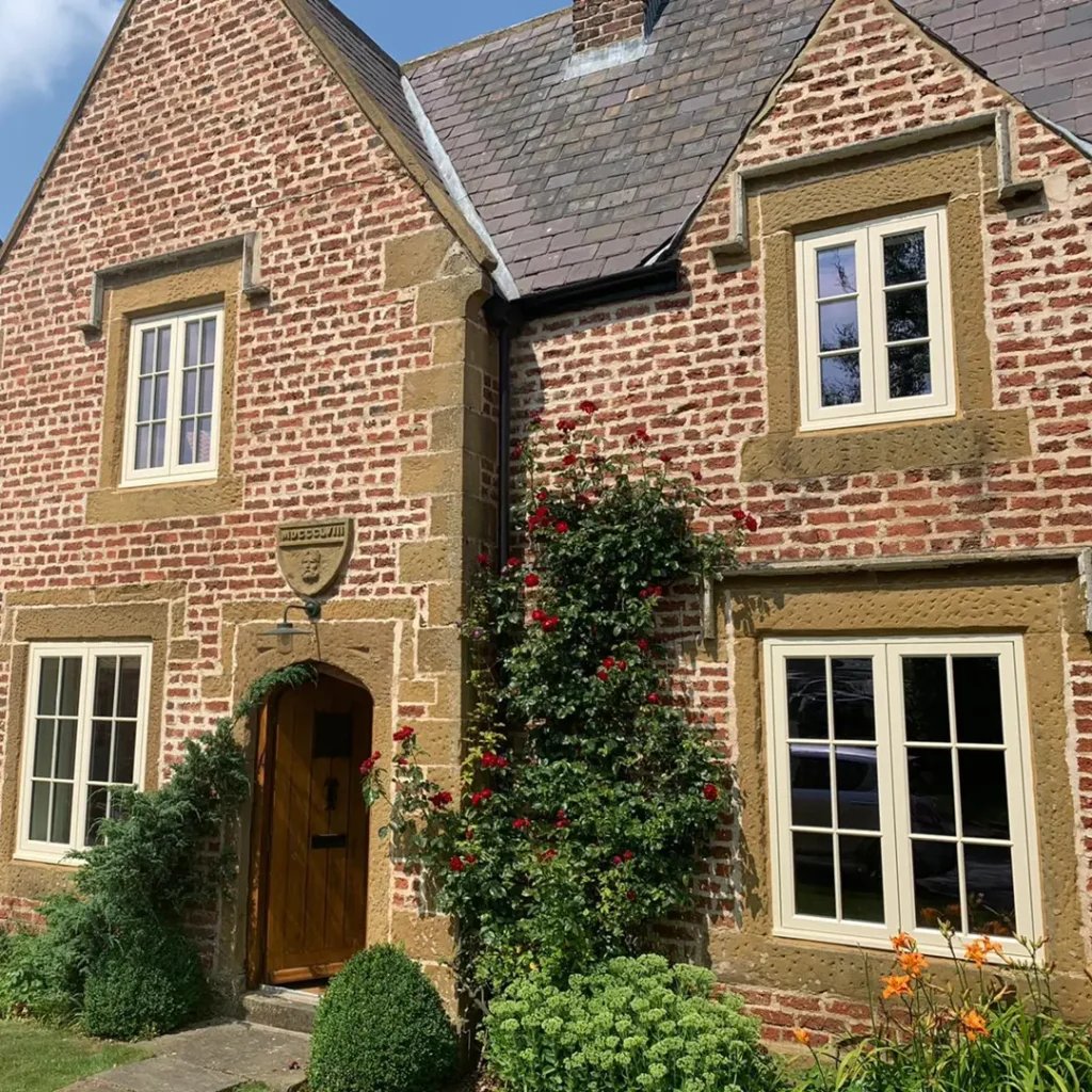Historic property with timber flush casement windows