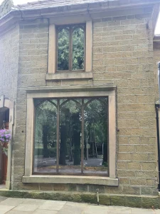 Bespoke window with shaped bars