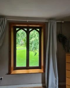 Bespoke french window with shaped bars