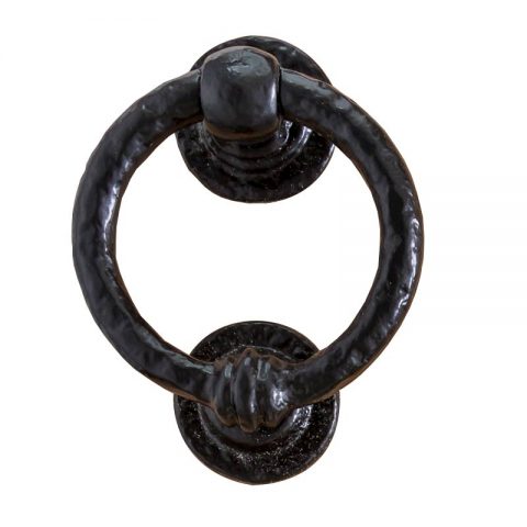 TWF black iron 1/4 inch ring knocker