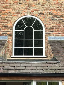 Bespoke arched window with shaped bars