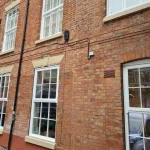 Historic building in Nottingham City Centre with timber mock sash windows