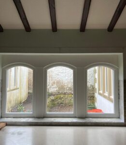 Set of three arched windows