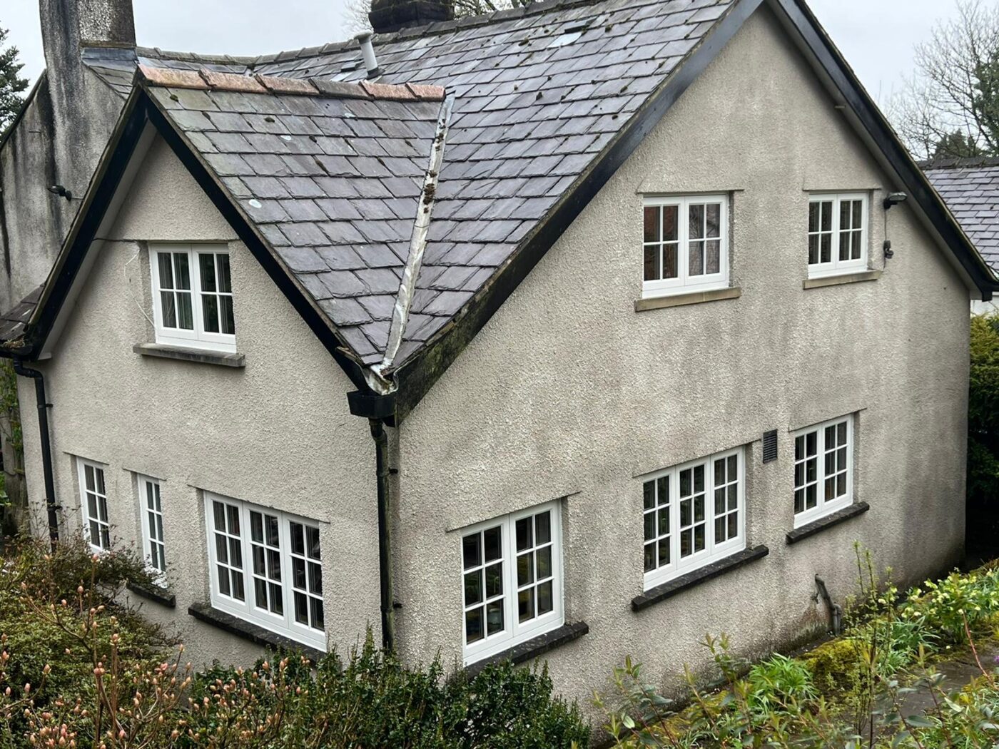 Lane End Cottage with wooden Heritage Flush Casement window