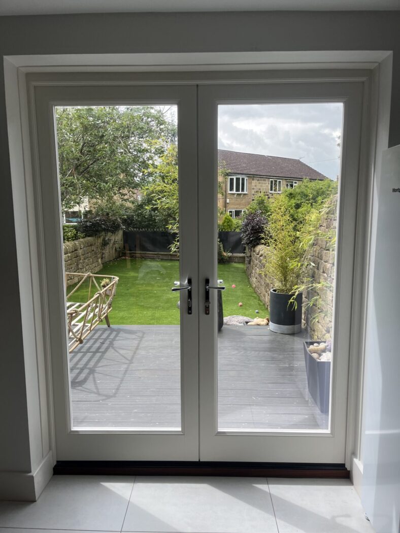 Kitchen french doors for a patio