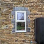 White wood mock sash window