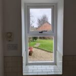 Hardwood mock sash window with bulb end handle
