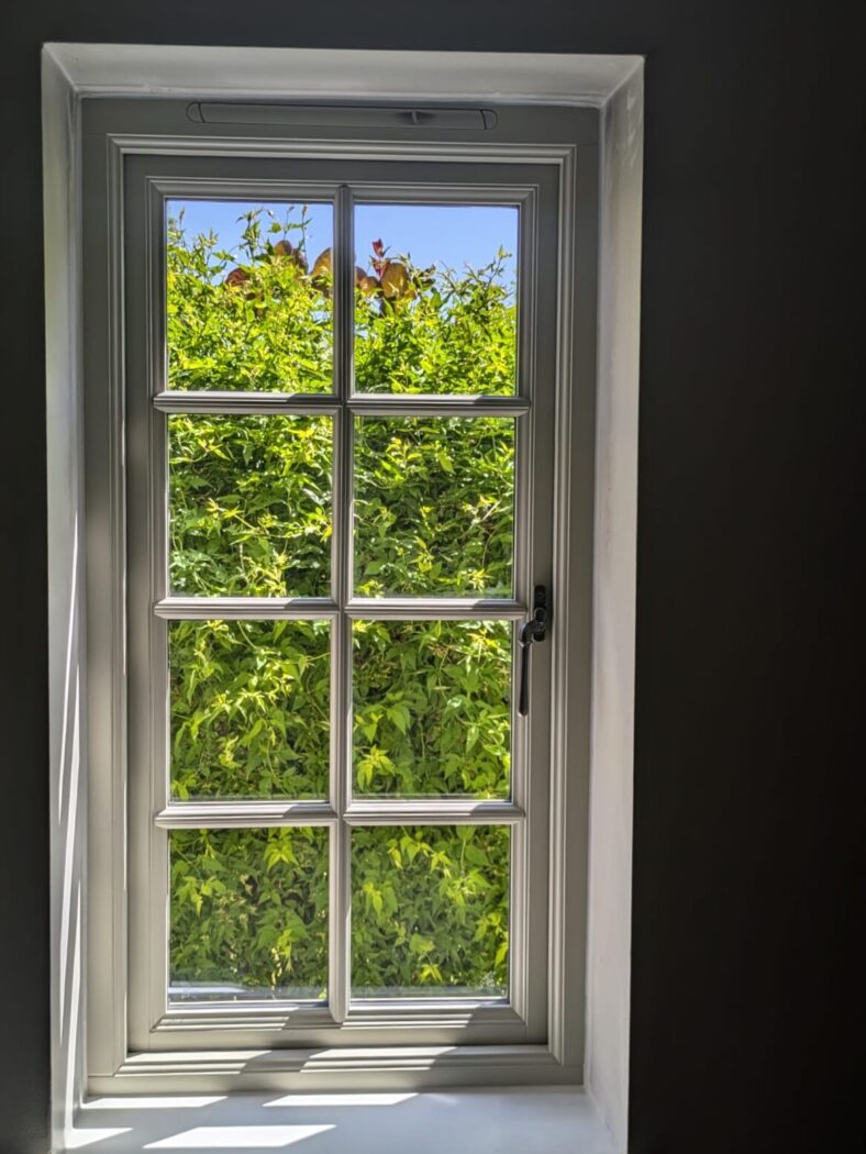 Single Accoya stormproof casement window with Georgian bars