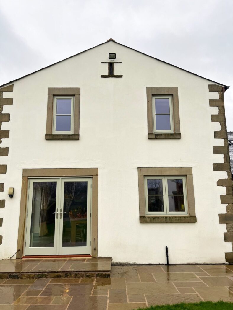 Period property with white washed walls and French Grey Accoya windows and doors