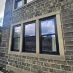 Stone House in Hebden Bridge with new Black Sliding Sash windows