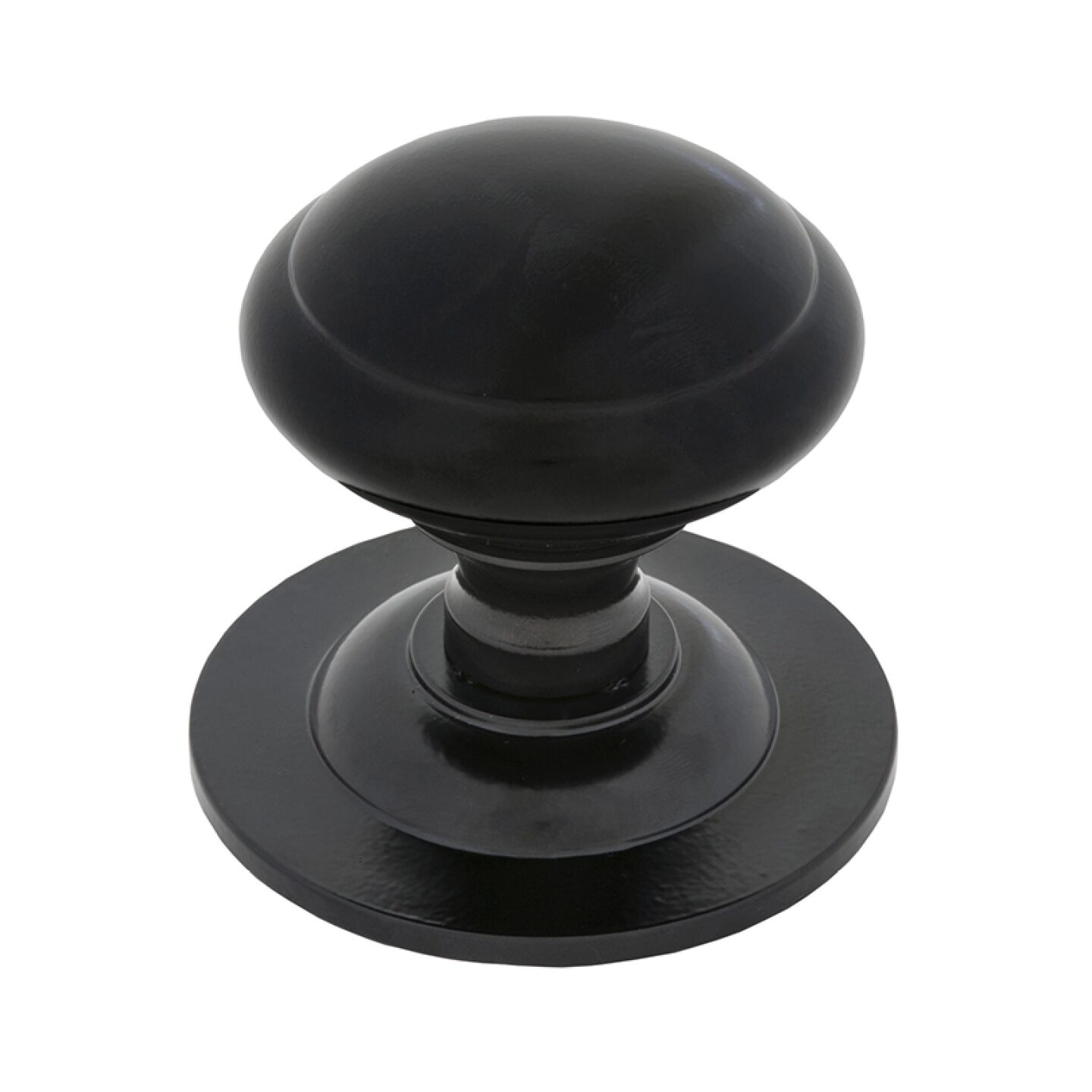 From the Anvil Black Round Centre Door Knob