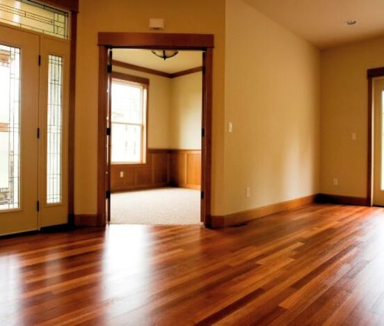 Fully furnished home with timber wood accent materials.