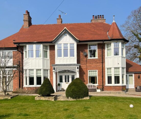 House in Wetherby with Sash windows and bespoke panelling and pilasters by Patchett Joinery