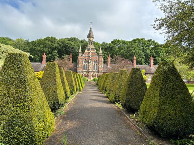 Archbishop Holgate Hospital and gardens on a sunny day