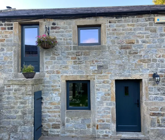 Barn conversion with Flush casement windows in Anthracite Grey